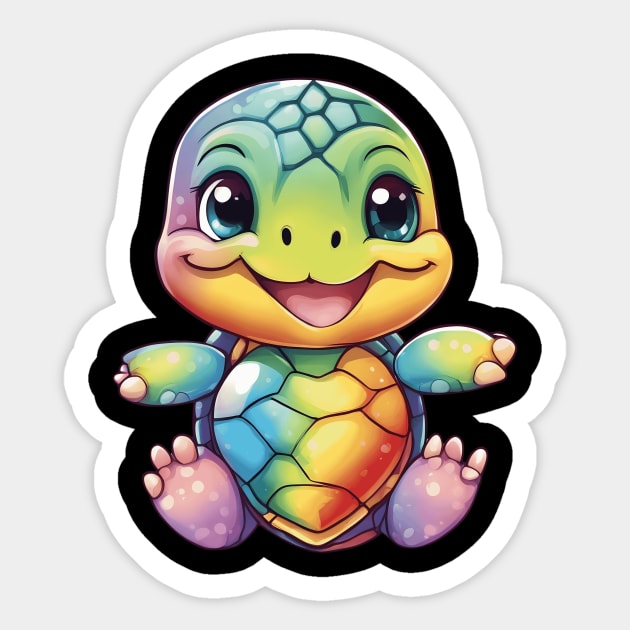 Kawaii Turtle Sticker by animegirlnft